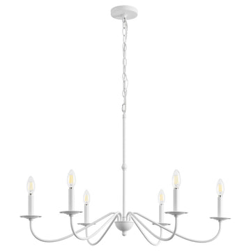 Wicklow 34.75" Bohemian Farmhouse Iron LED Chandelier